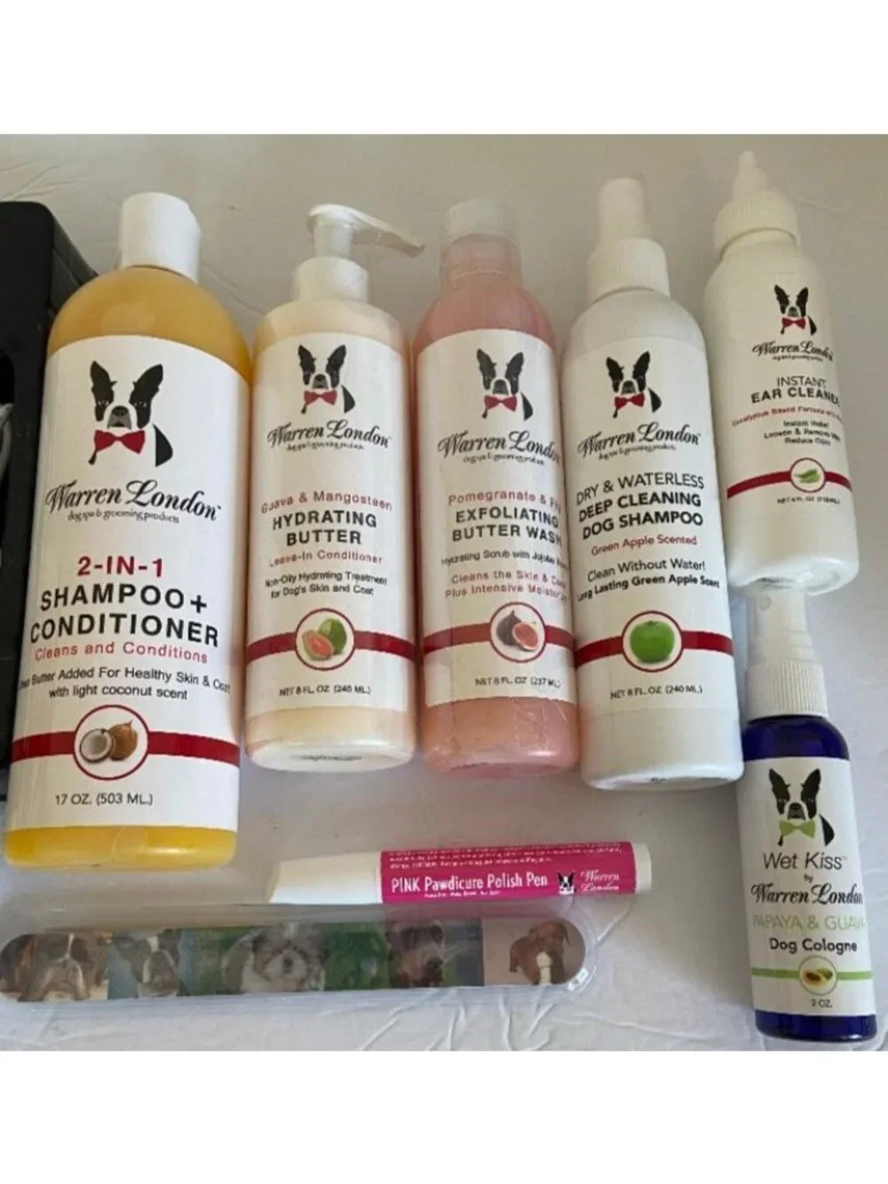 Warren London Dog Spa Grooming Products Set of 11 Pieces - NEW - NO BOX